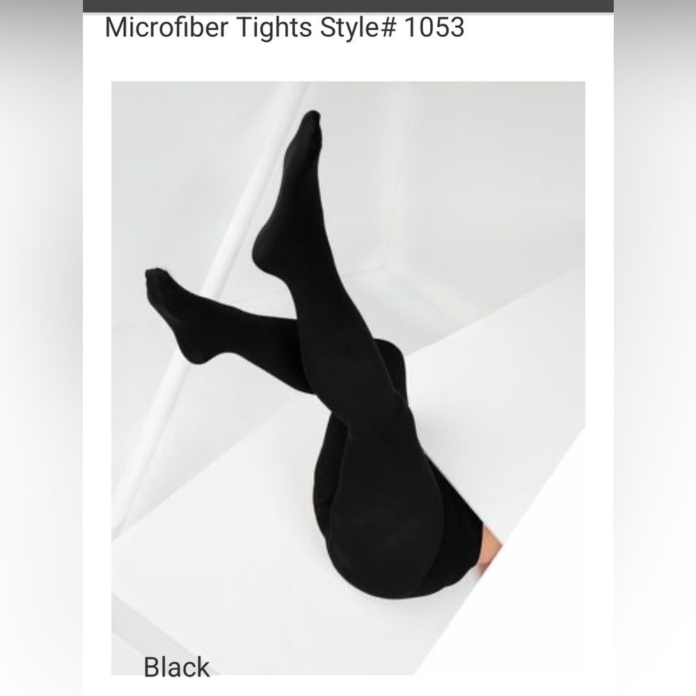 We Love Colors Microfiber Tights - Style# 1053. Black. Size S/M